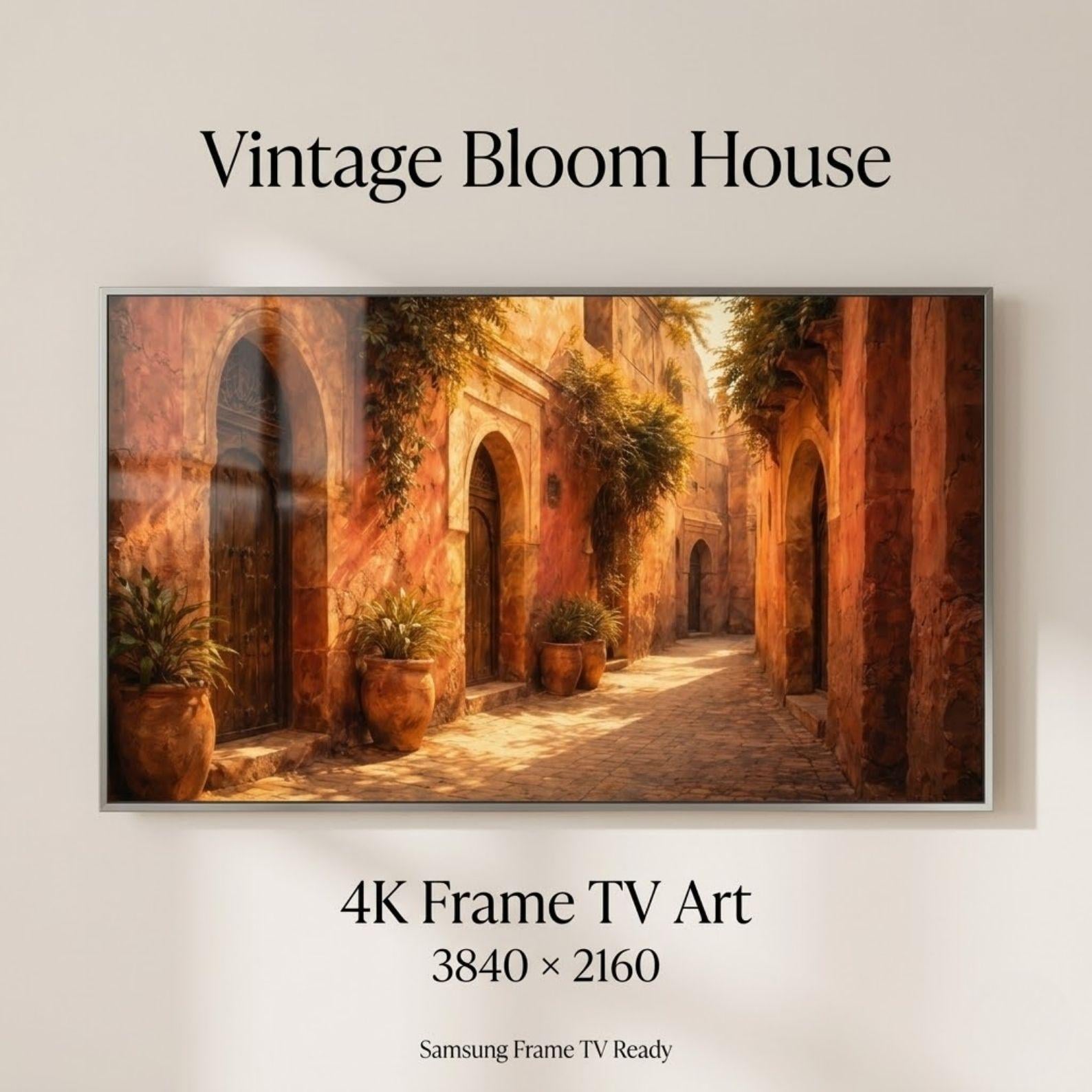 Marrakech Street Scene Art, Terracotta Moroccan Wall Art (Digital Download)