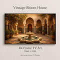 Marrakech Riad Courtyard Art, Moroccan Tile Fountain, Warm Interior (Digital Download)