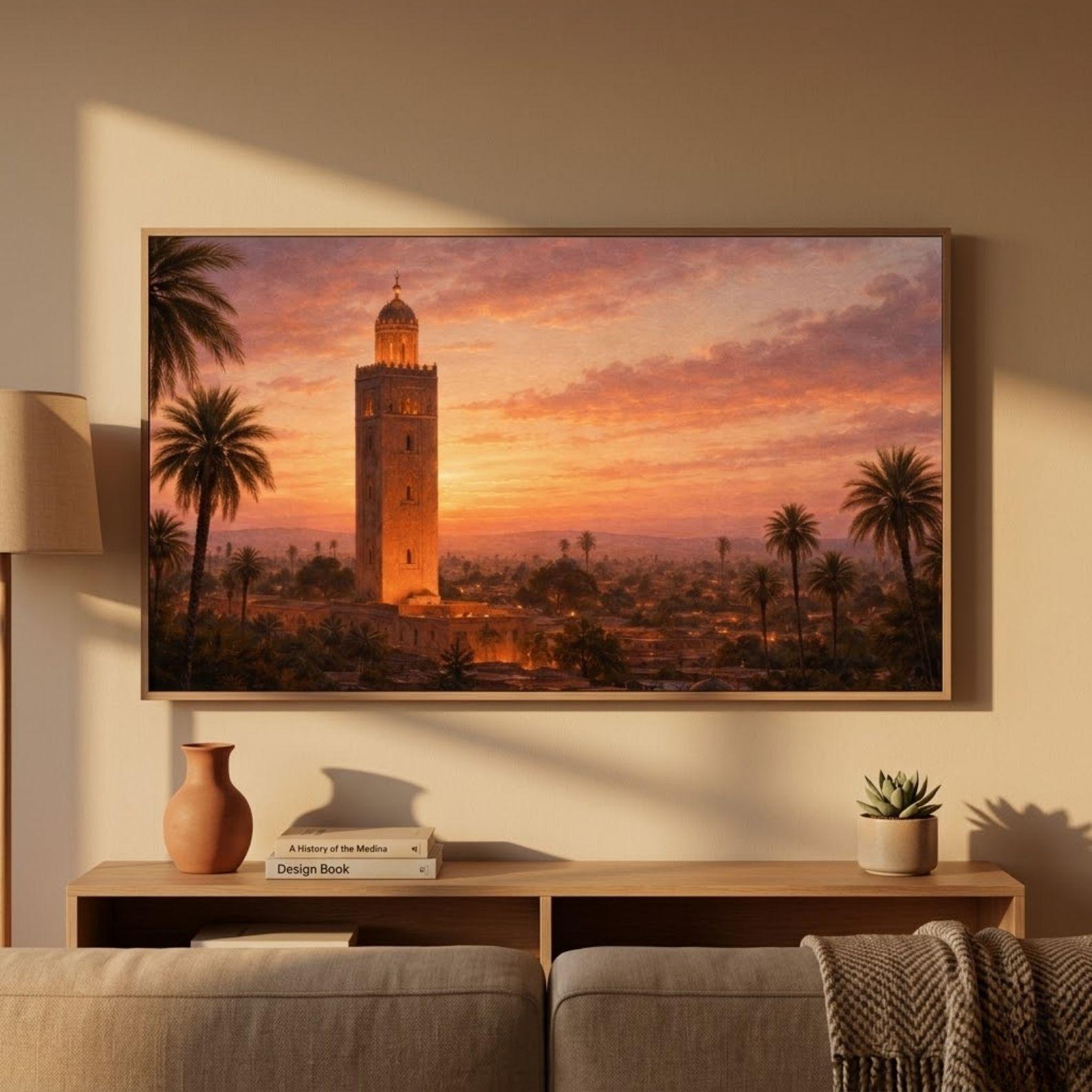 Koutoubia Mosque Marrakech Sunset Art (Digital Download)