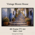 Chefchaouen Arch Doorway Art | Blue Morocco Frame TV Art (Digital Download)