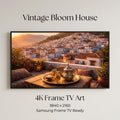 Chefchaouen Rooftop Art: Blue City Sunset Terrace (Digital Download)