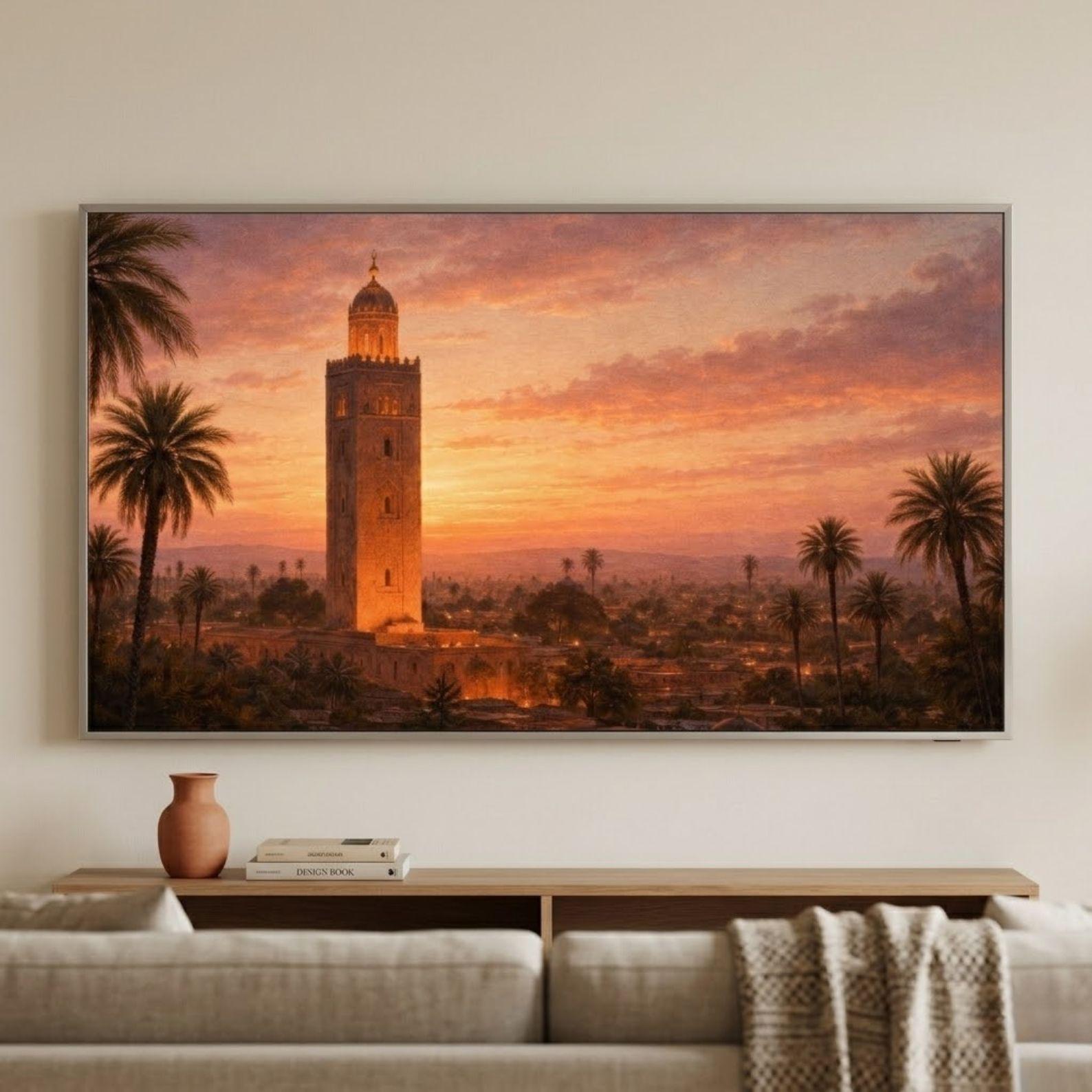 Koutoubia Mosque Marrakech Sunset Art (Digital Download)