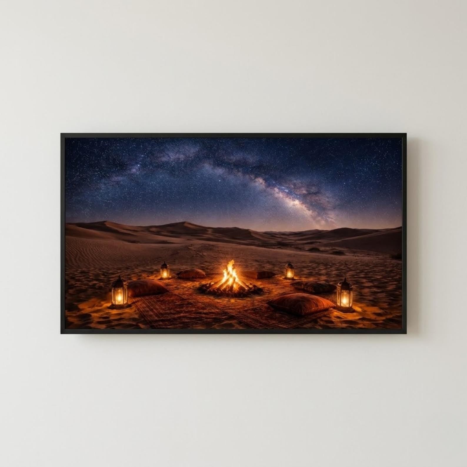 Sahara Desert Camp Night Sky Art | Morocco Milky Way (Digital Download)