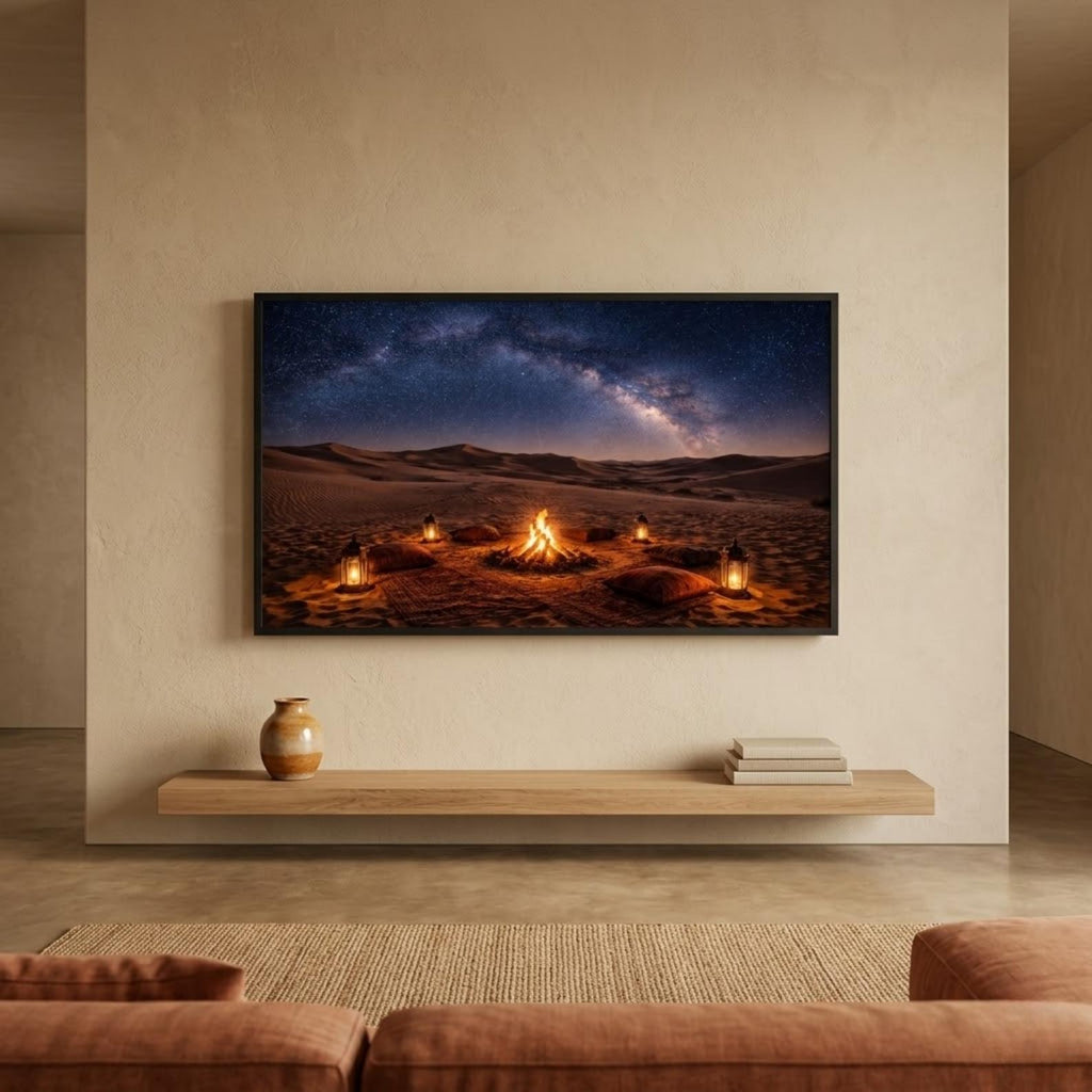 Sahara Desert Camp Night Sky Art | Morocco Milky Way (Digital Download)