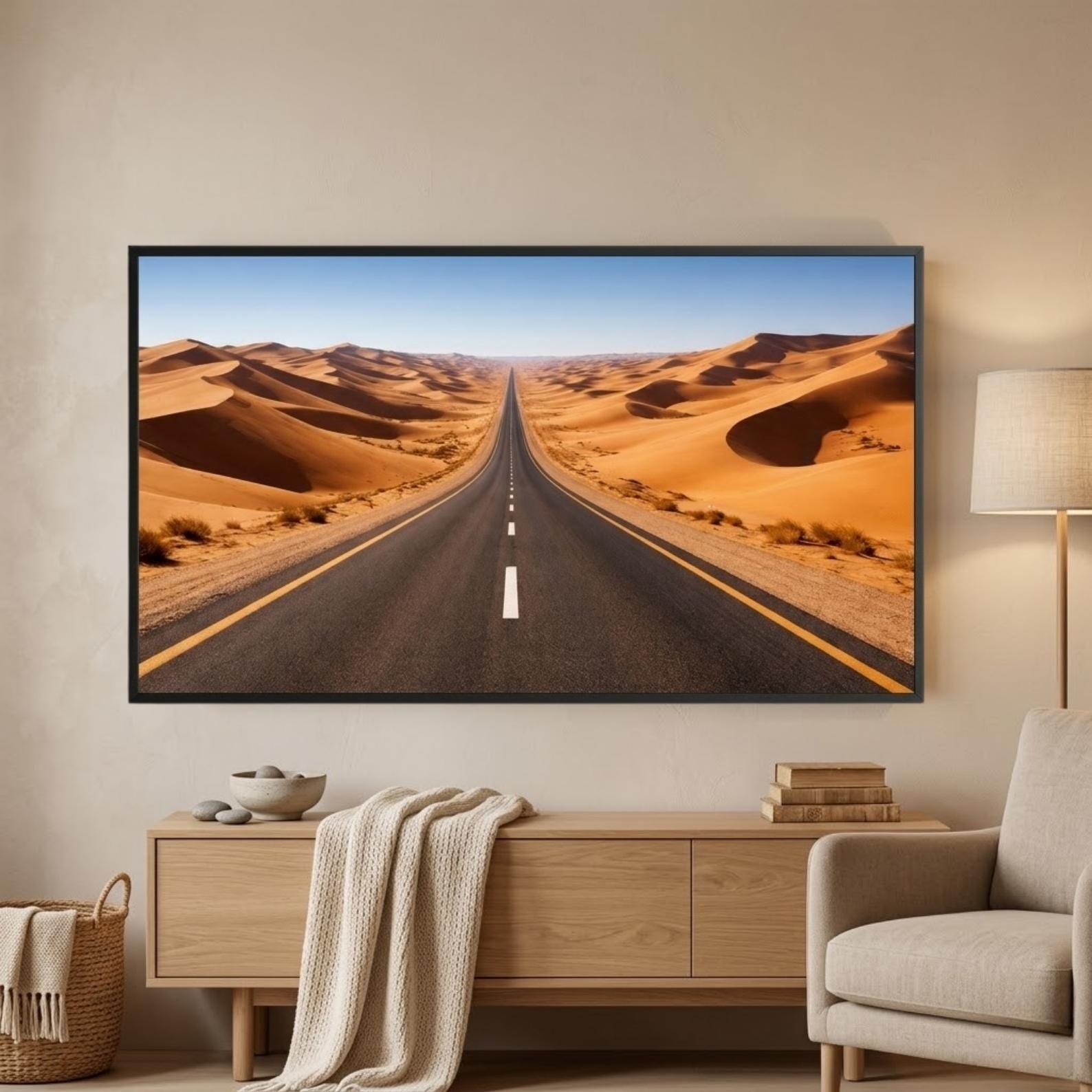 Sahara | Morocco | Digital Download | Frame TV Art | Desert Road | Sand Dunes | Morocco Wall Art | 4K Art | Printable Art | Landscape Art