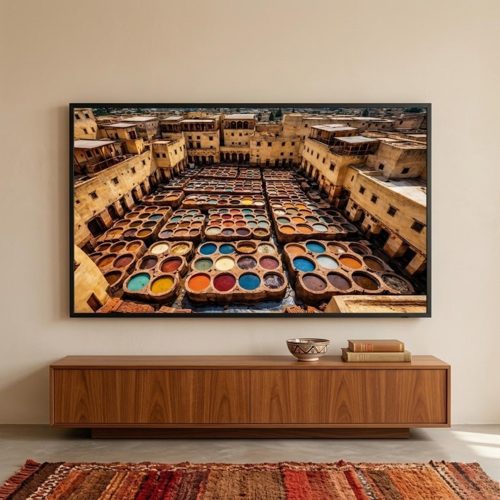 Fes | Morocco | Digital Download | Frame TV Art | Chouara Tannery | Morocco Wall Art | 4K Art | Printable Art | Architecture | Travel Art