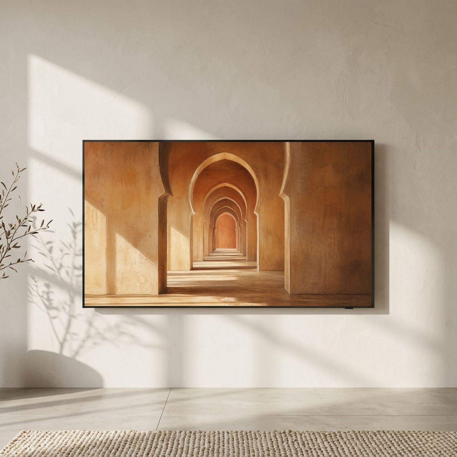 Fes | Morocco | Digital Download | Frame TV Art | Moroccan Arches | Minimal Art | Neutral Wall Art | Architectural Print | 4K Art