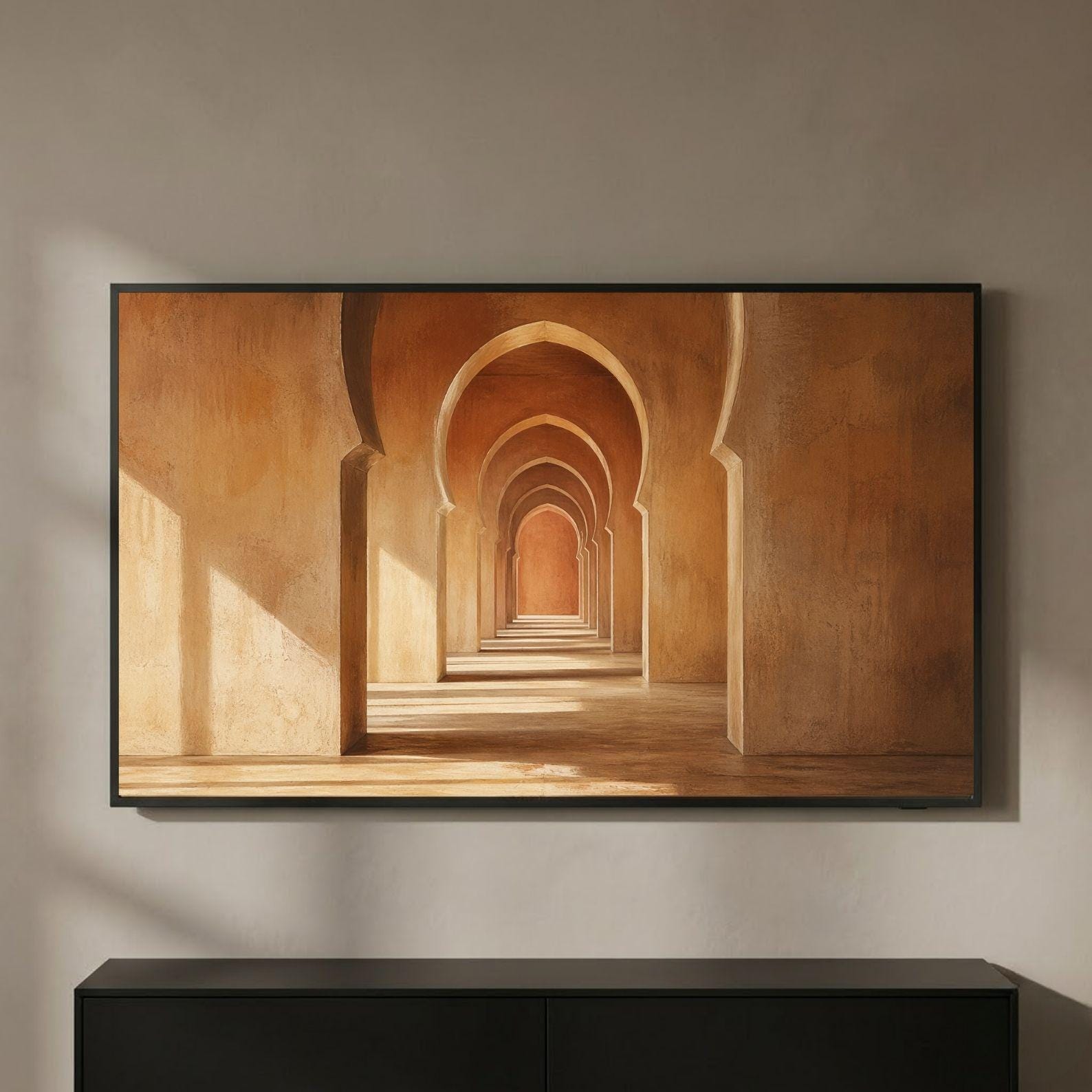 Fes | Morocco | Digital Download | Frame TV Art | Moroccan Arches | Minimal Art | Neutral Wall Art | Architectural Print | 4K Art