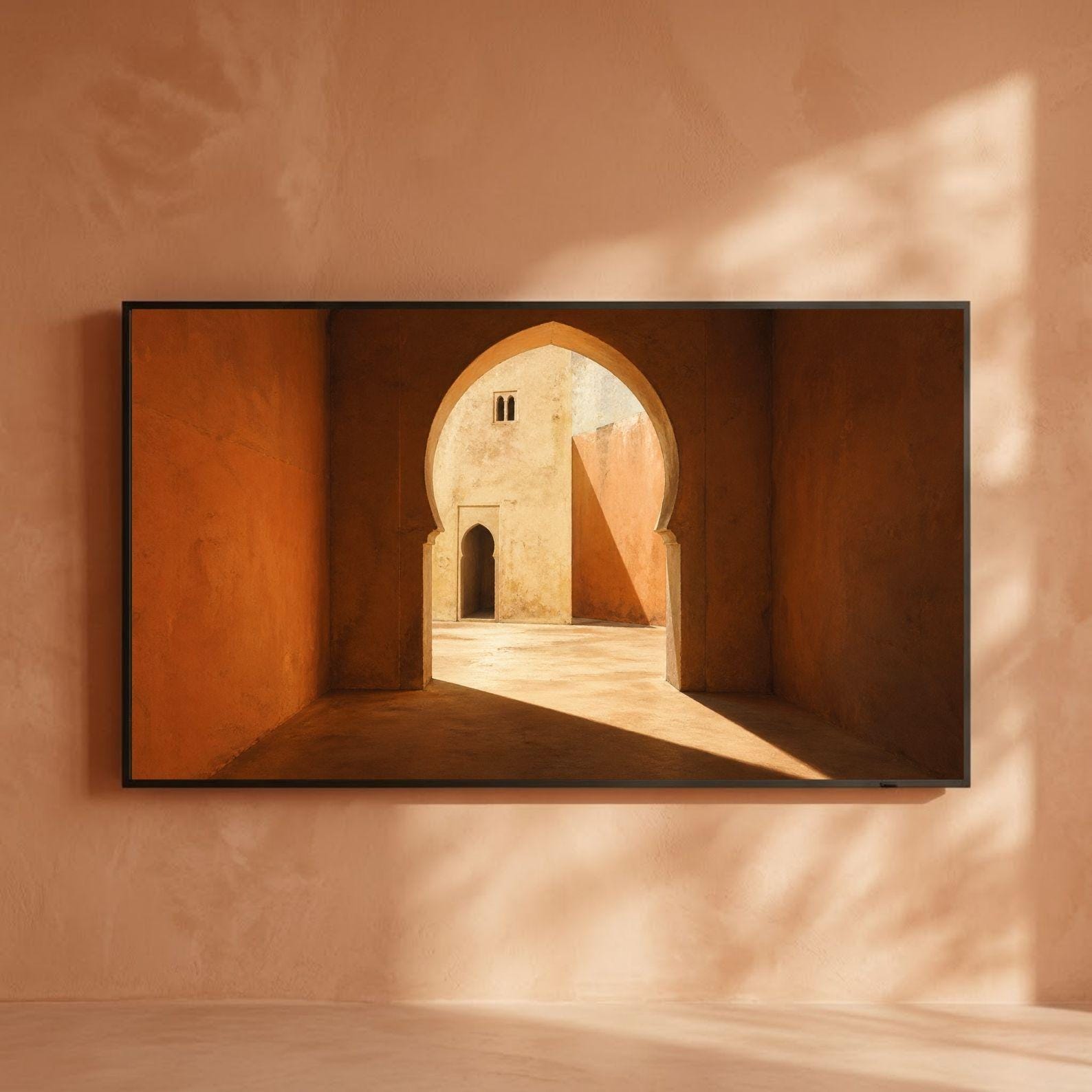 Fes | Morocco | Frame TV Art | Samsung Frame TV | Digital Download | Moroccan Arch | Minimal Architecture | Neutral Wall Art