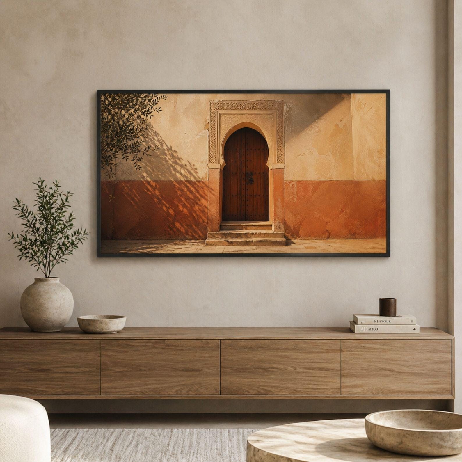 Fes | Morocco | Frame TV Art | Samsung Frame TV | Digital Download | Moroccan Door | Neutral Wall Art | Architecture