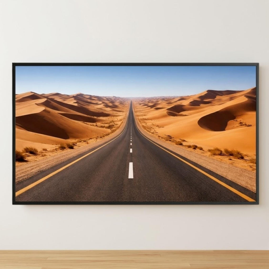 Sahara | Morocco | Digital Download | Frame TV Art | Desert Road | Sand Dunes | Morocco Wall Art | 4K Art | Printable Art | Landscape Art