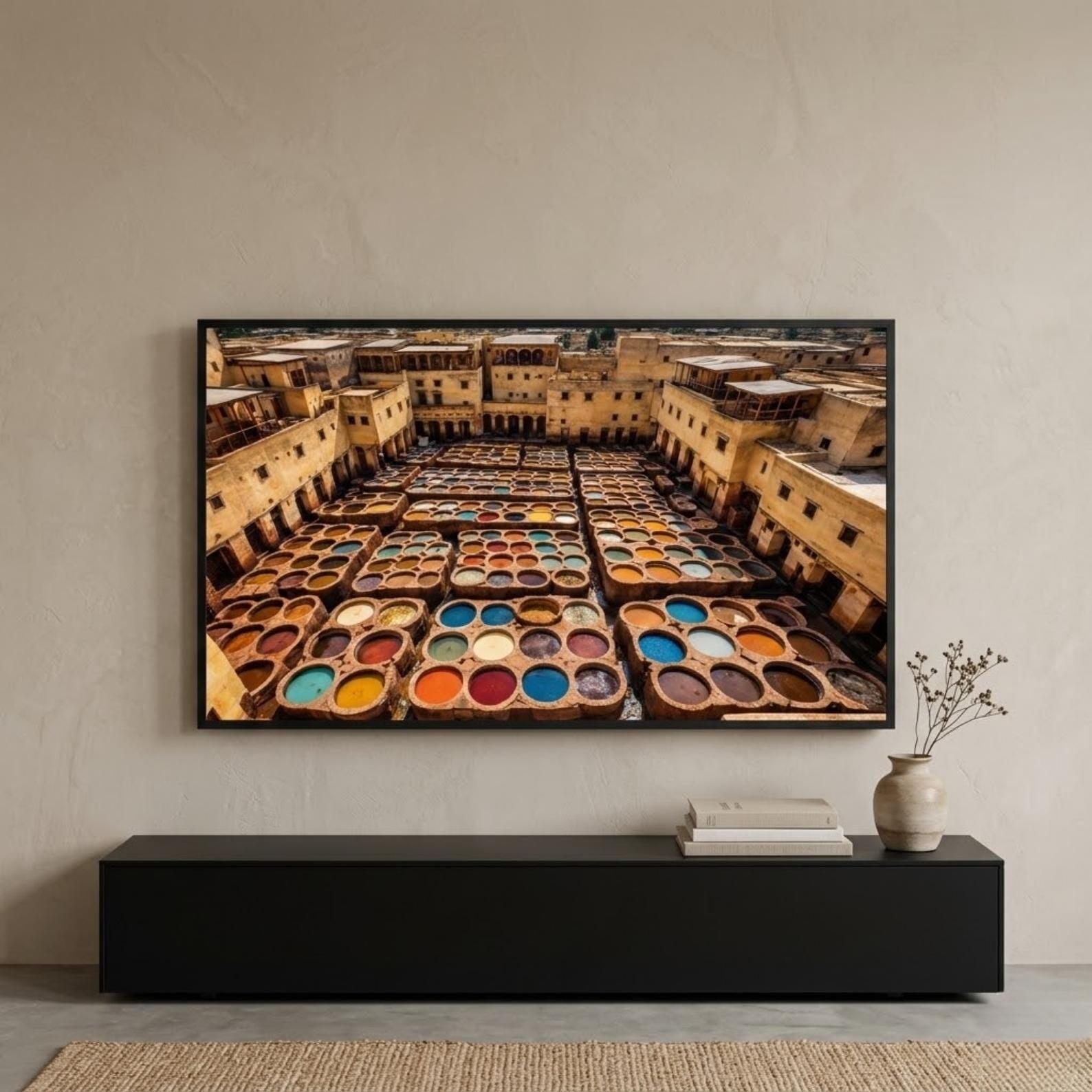Fes | Morocco | Digital Download | Frame TV Art | Chouara Tannery | Morocco Wall Art | 4K Art | Printable Art | Architecture | Travel Art