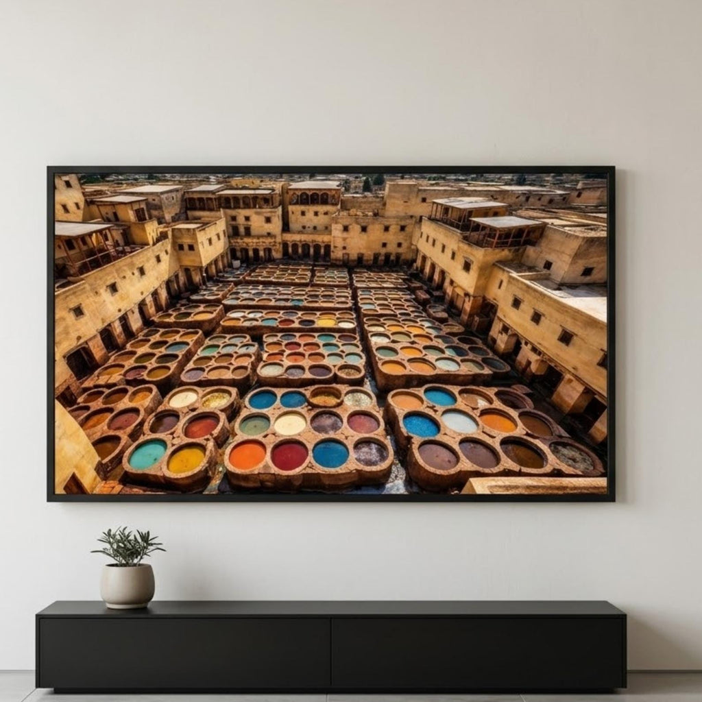 Fes | Morocco | Digital Download | Frame TV Art | Chouara Tannery | Morocco Wall Art | 4K Art | Printable Art | Architecture | Travel Art