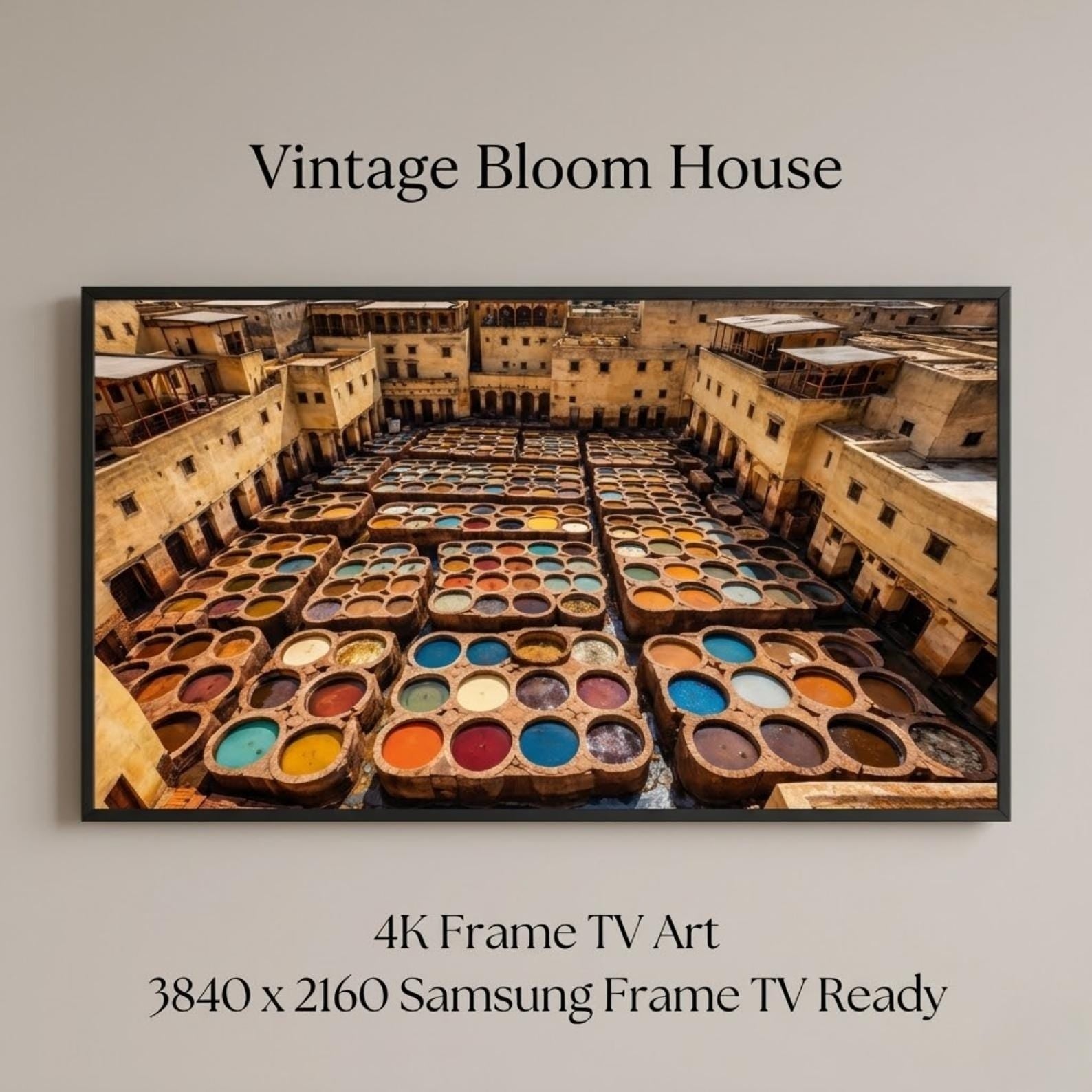 Fes | Morocco | Digital Download | Frame TV Art | Chouara Tannery | Morocco Wall Art | 4K Art | Printable Art | Architecture | Travel Art