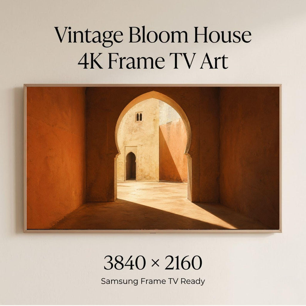 Fes | Morocco | Frame TV Art | Samsung Frame TV | Digital Download | Moroccan Arch | Minimal Architecture | Neutral Wall Art