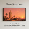 Marrakech | Morocco | Frame TV Art | Samsung Frame TV | Digital Download | Koutoubia Mosque | Sunset Art | Neutral Wall Art