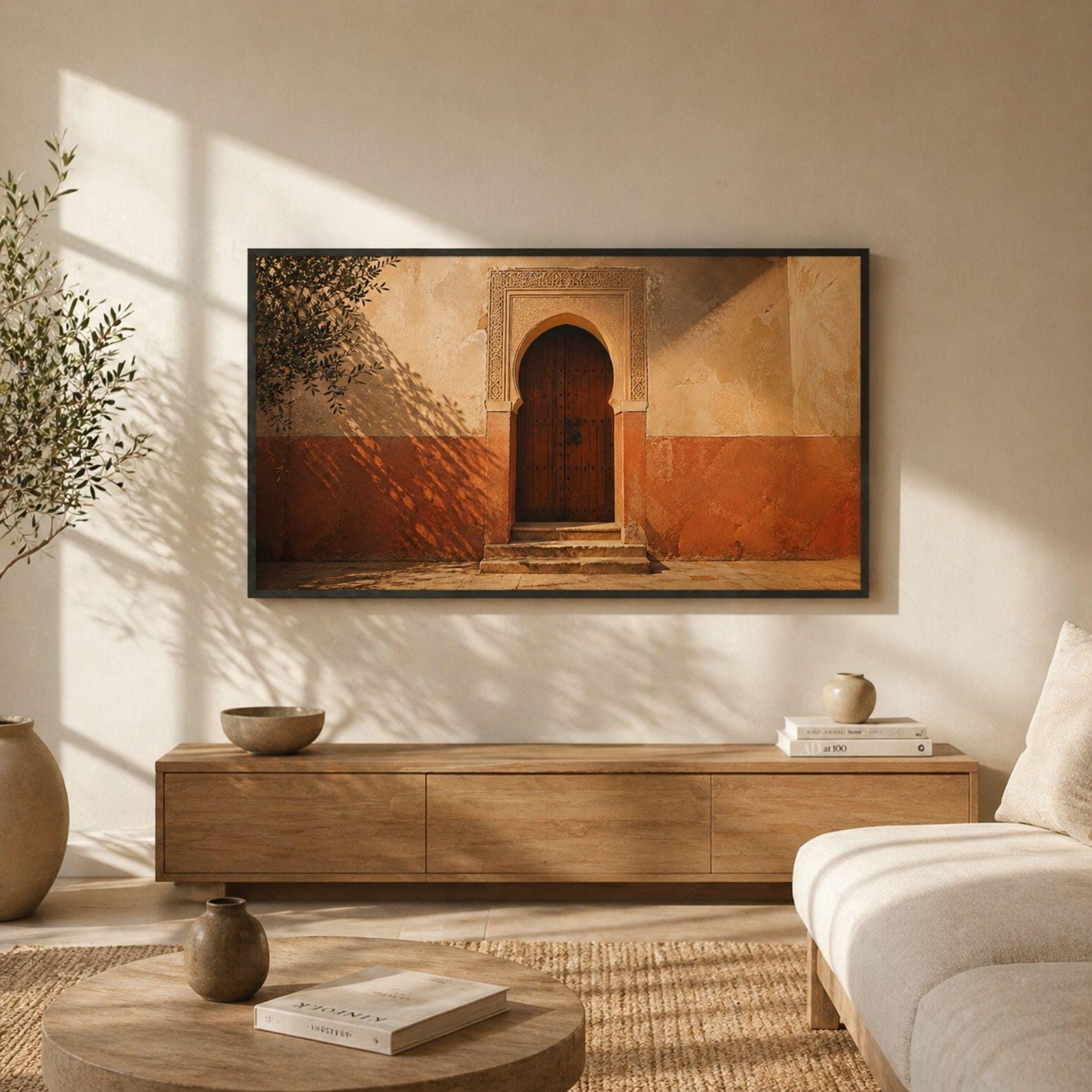 Fes | Morocco | Frame TV Art | Samsung Frame TV | Digital Download | Moroccan Door | Neutral Wall Art | Architecture