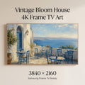 Tangier Café Art | Mediterranean Coastal View, Morocco (Digital Download)