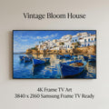 Tangier | Morocco | Frame TV Art | Samsung Frame TV | Harbor Boats | Coastal Wall Art | Digital Download