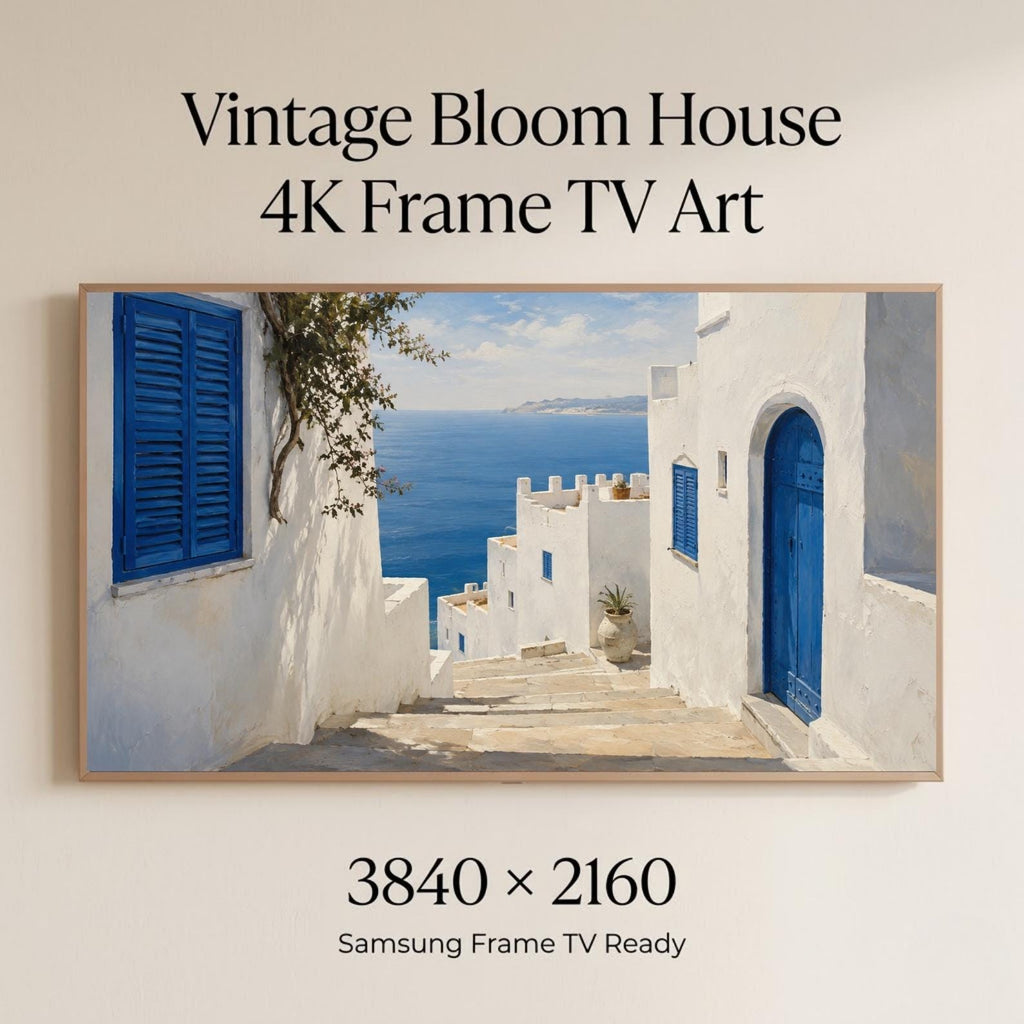 Tangier Sea View Art | Mediterranean Coastal Architecture (Digital Download)