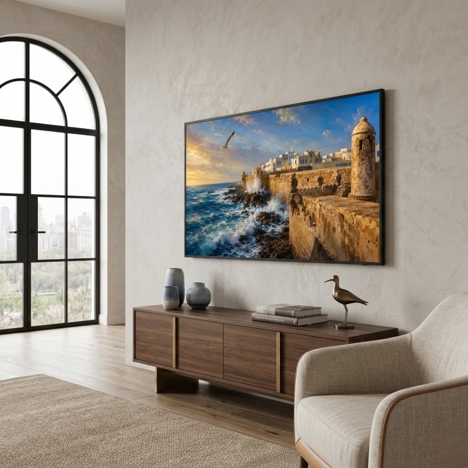 Essaouira | Morocco | Frame TV Art | Samsung Frame TV | Atlantic Ramparts | Coastal Wall Art | Digital Download