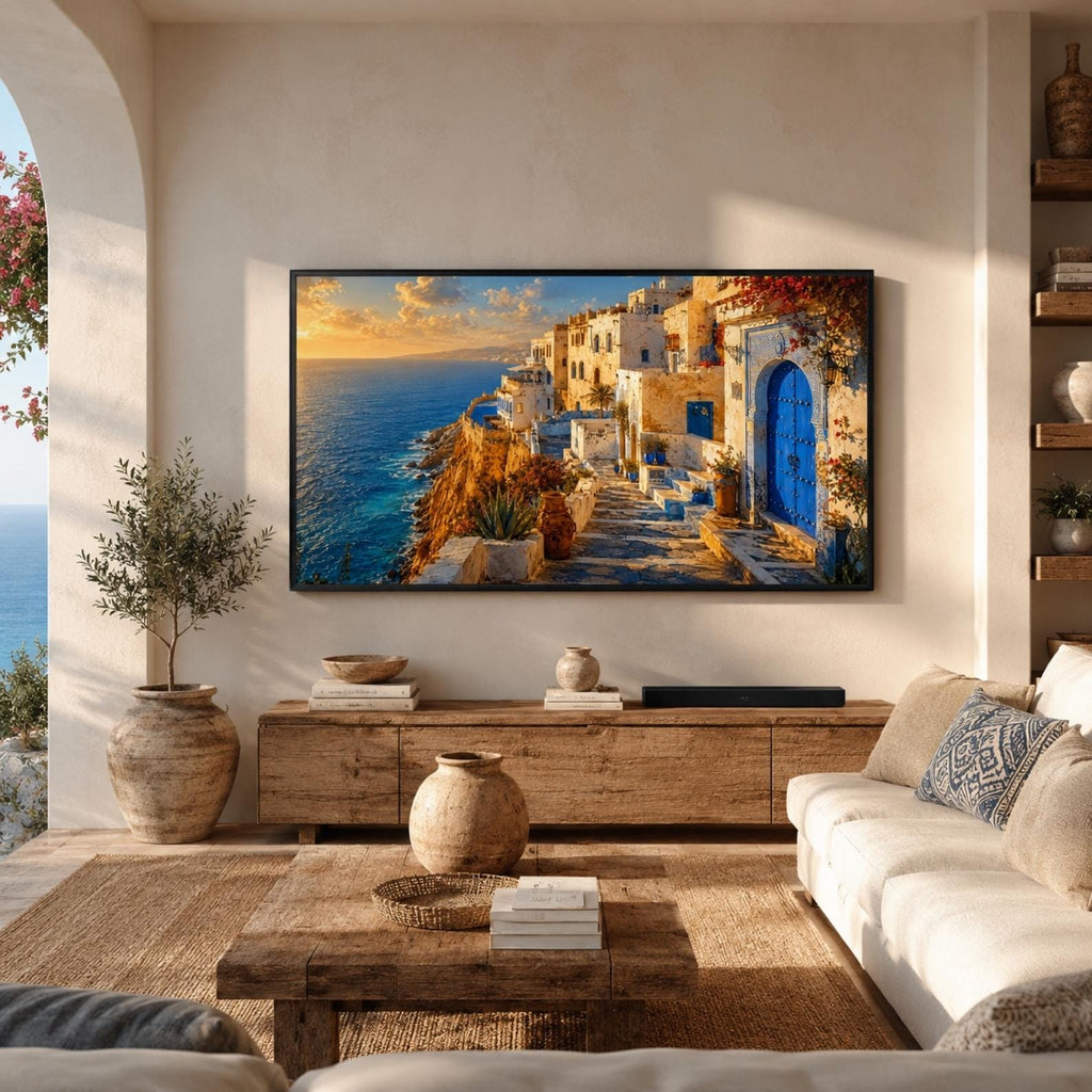 Tangier Kasbah Art | Coastal Morocco Cliffside View (Digital Download)