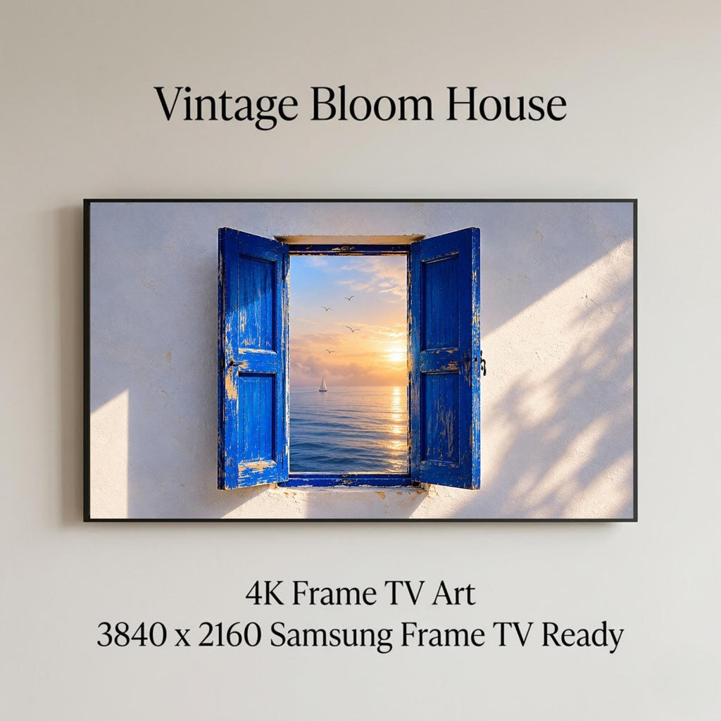 Essaouira | Morocco | Frame TV Art | Samsung Frame TV | Atlantic Window | Coastal Wall Art | Digital Download