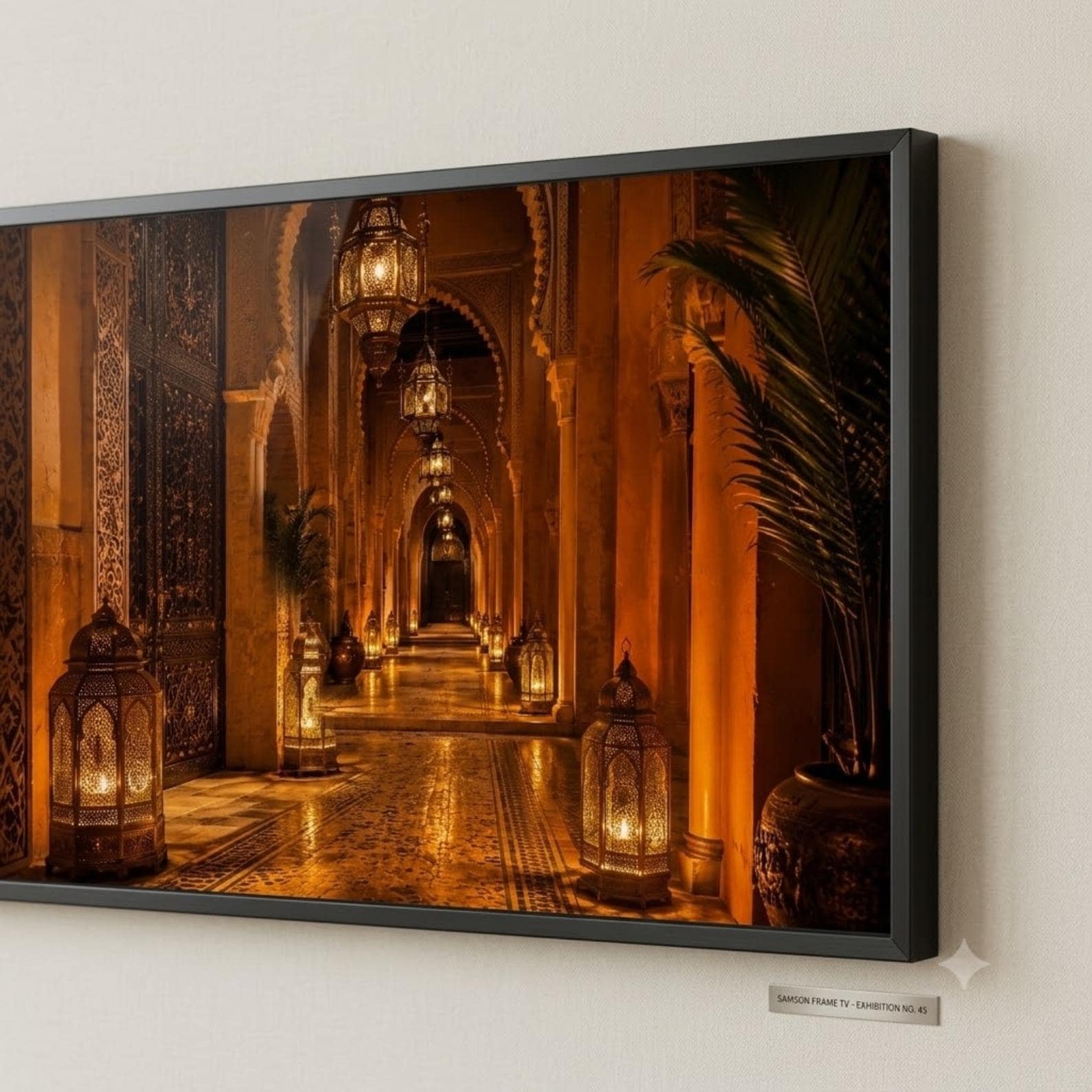 Marrakech Lantern Passage Frame TV Art | Moroccan Archway & Lanterns | Samsung Frame TV Art | Digital Download
