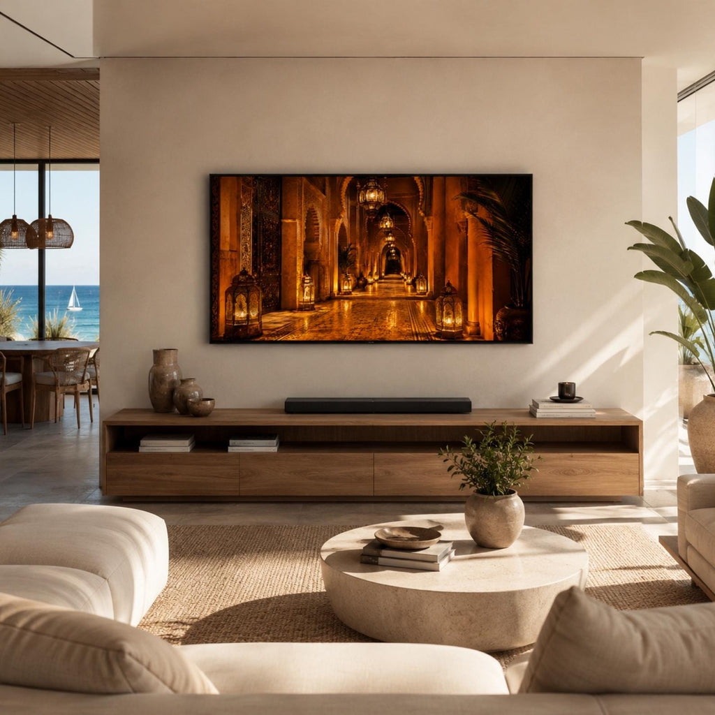 Marrakech Lantern Passage Frame TV Art | Moroccan Archway & Lanterns | Samsung Frame TV Art | Digital Download