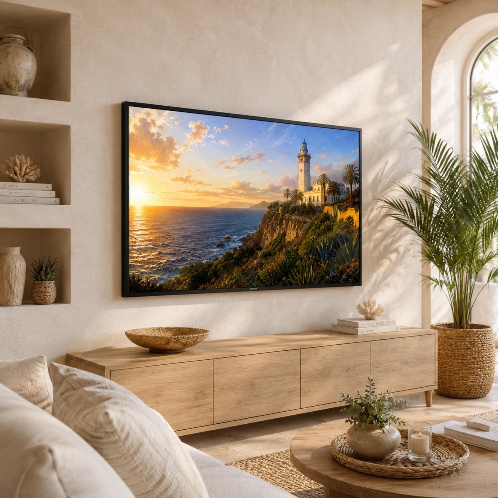 Cape Spartel Lighthouse Art | Morocco Coastal Scene (Digital Download)