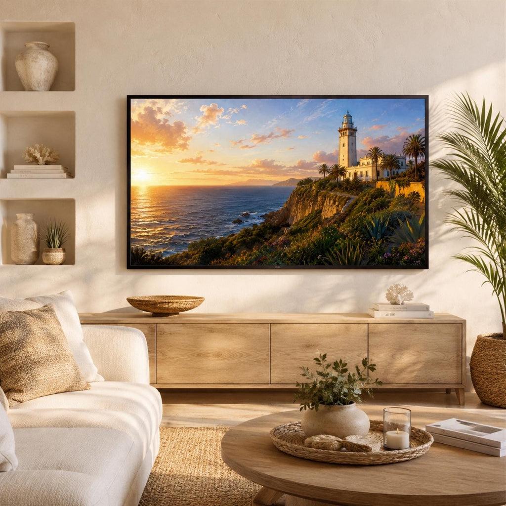 Cape Spartel Lighthouse Art | Morocco Coastal Scene (Digital Download)
