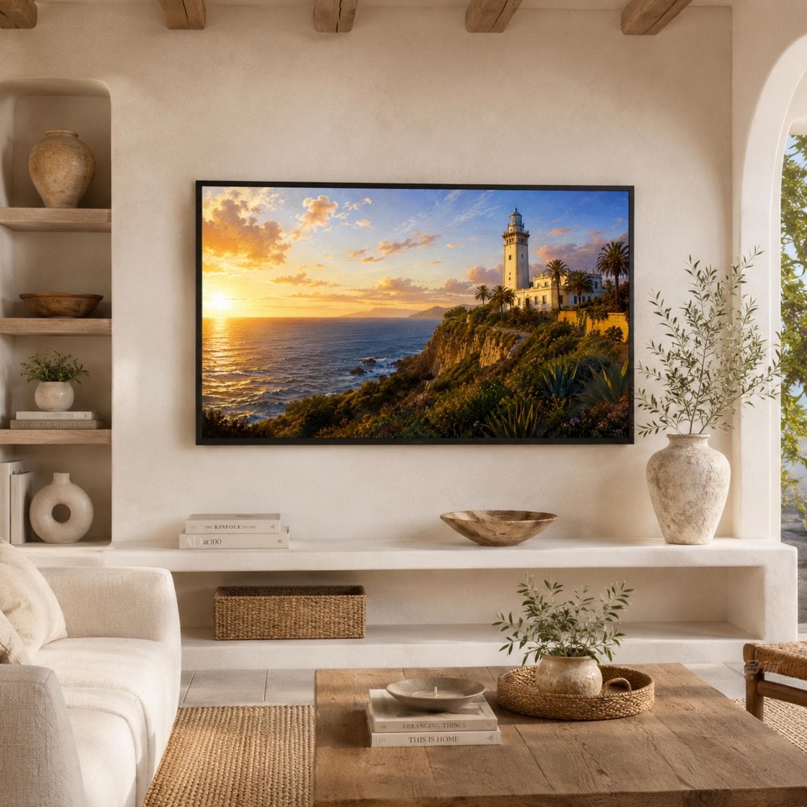 Cape Spartel Lighthouse Art | Morocco Coastal Scene (Digital Download)