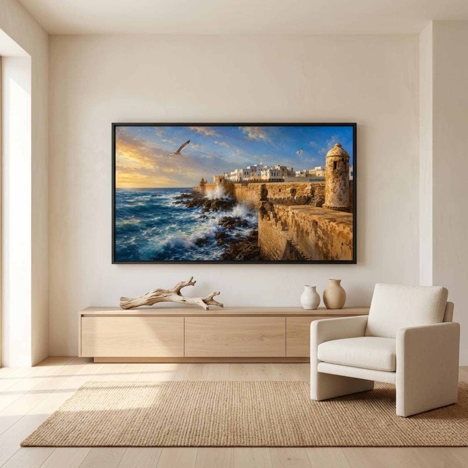 Essaouira | Morocco | Frame TV Art | Samsung Frame TV | Atlantic Ramparts | Coastal Wall Art | Digital Download