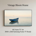 Essaouira Blue Boat | Morocco | Frame TV Art | Samsung Frame TV | Coastal Wall Art | Minimalist Ocean Art | Digital Download
