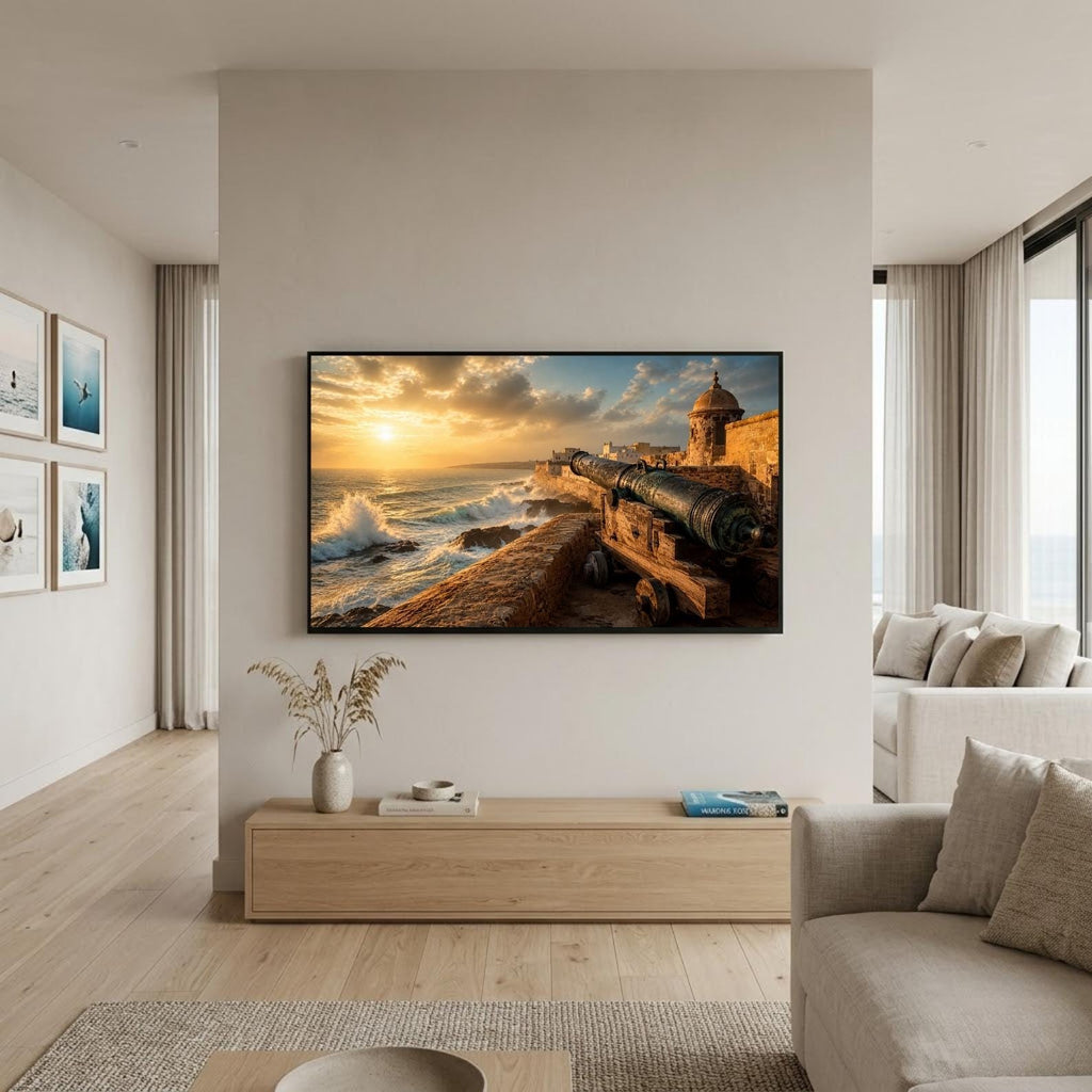 Essaouira Ramparts | Morocco | Frame TV Art | Samsung Frame TV | Coastal Fortress | Atlantic Ocean | Morocco Wall Art | Digital Download